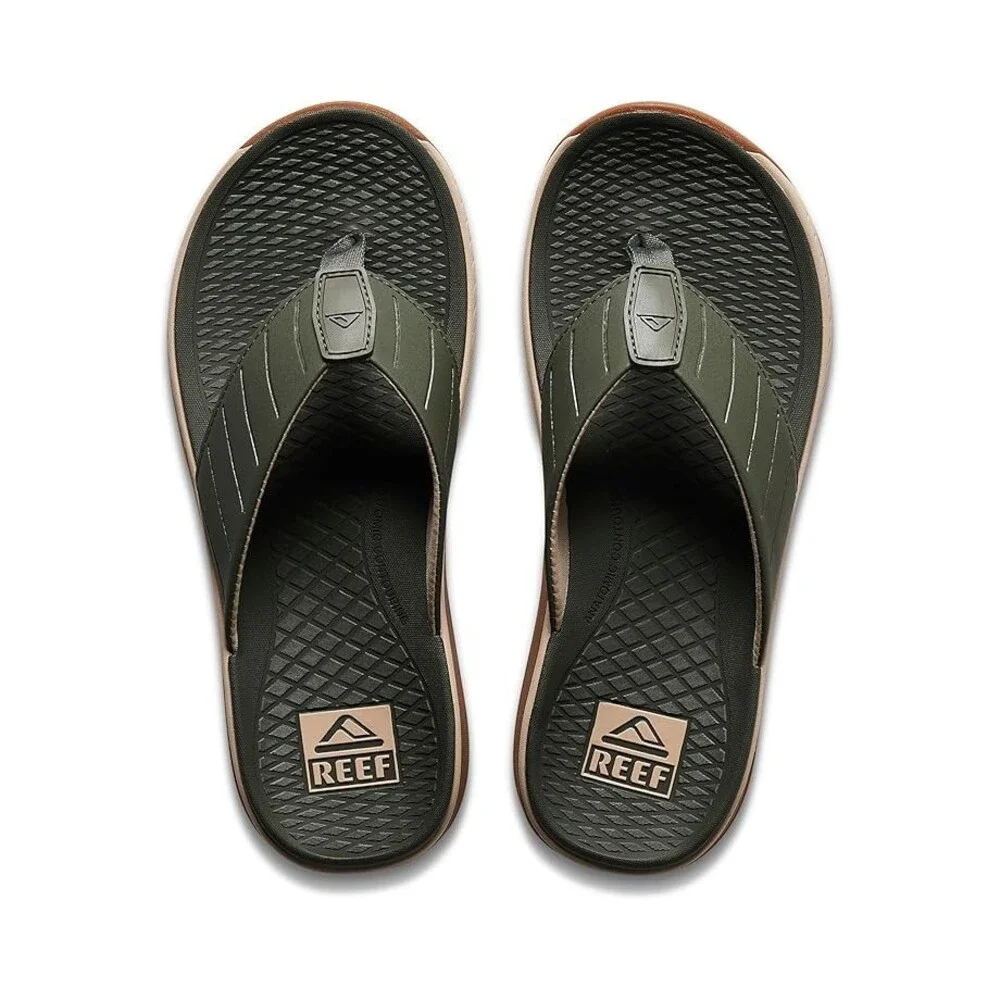 Reef The Deckhand CJ5728 Flip Flop Sandals Men's 8 Olive Water Friendly DAB130